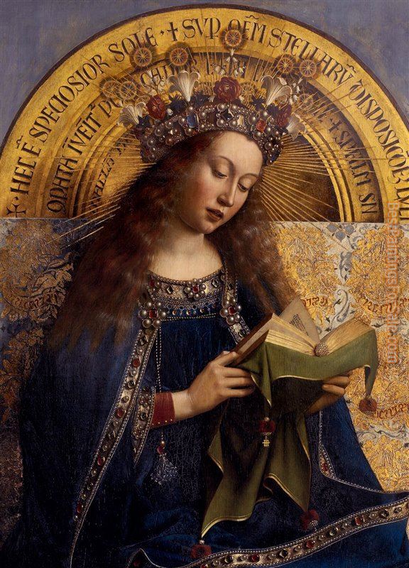 Jan van Eyck The Ghent Altarpiece Virgin Mary [detail] Painting | Best ...